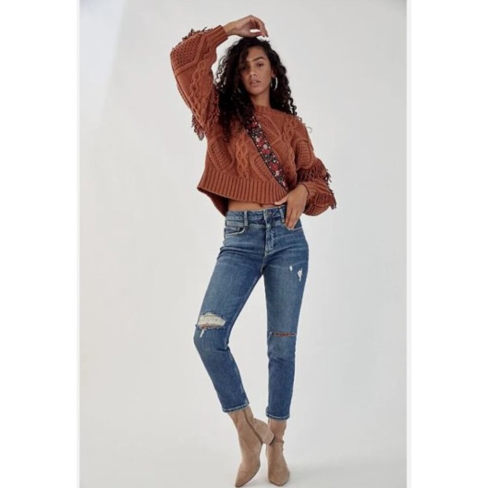 NWT-Anthropologie - Pilcro High-Rise Slim Jean - Med Blue - 30